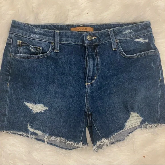 Joe's Jeans Denim Short Distressed Cut-Off Short, Blythe Style - Picture 3 of 6